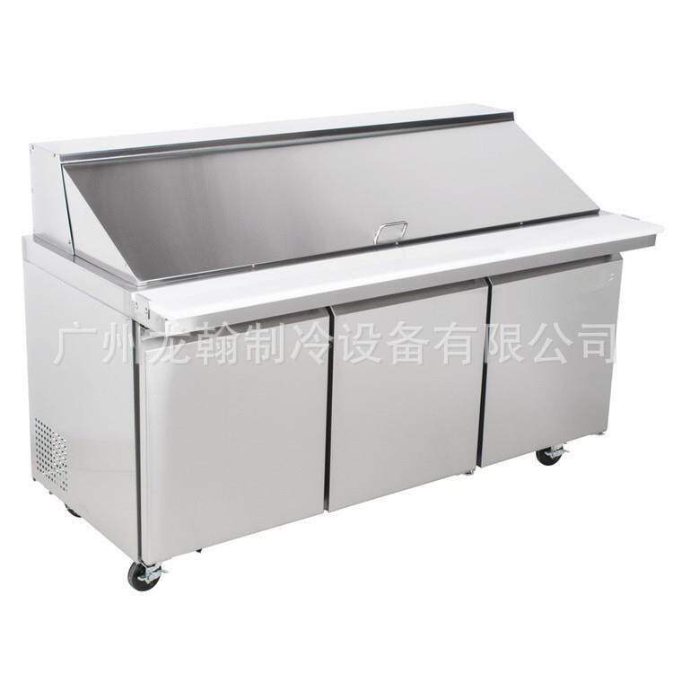 美式冷藏柜比萨操作台披萨冷藏工作台沙拉台商用厨房冷柜冰柜