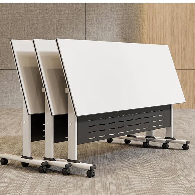 折叠培训桌椅可移动拼接长条桌子带轮多功能办公桌会议室桌椅组合