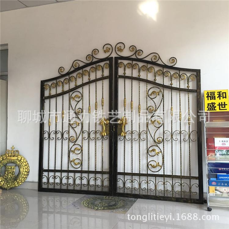 庭东可定欧式铁艺大门院别墅锻DM造大门山可门做