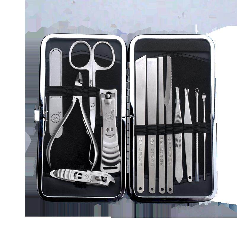 正品天件艺扬州三把刀剪指甲刀钳具修甲美工13套装甲家用套装含修