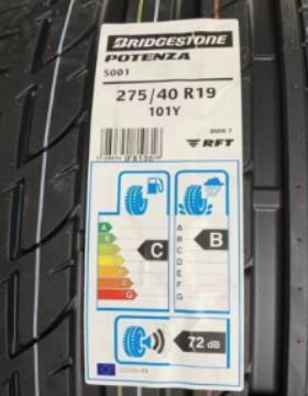 普利司通轮胎 BRIDGESTONE 275/40R19 后轮RFT轿车轮胎