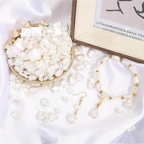 Irregular ABS Imitation Pearls Beads for DIY Bracelet Making