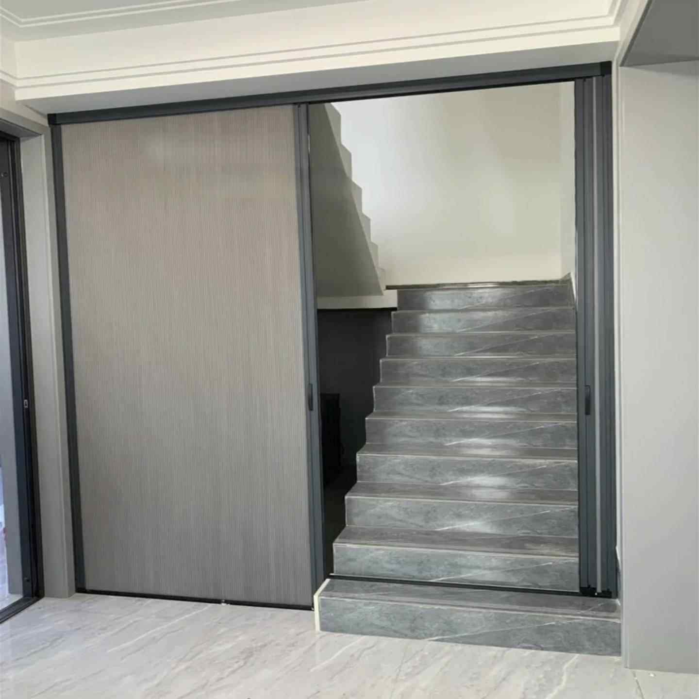 楼梯口蜂巢折叠门隔断门挡冷气隐形防水免打孔客厅阳台隔热推拉门,全屋定制,厨房门,淘宝优惠券,粉丝福利购,淘宝优惠卷