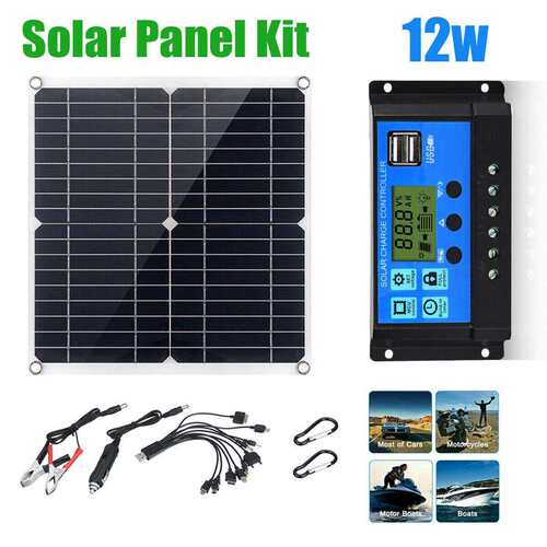 100W太阳能电池板套件 100A 12V 电池充电器带控制器 solar Panel