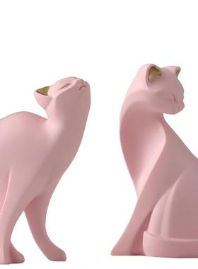 妖娆猫北欧风格家居装饰品酒柜客厅电视柜摆件创意房间桌面小摆