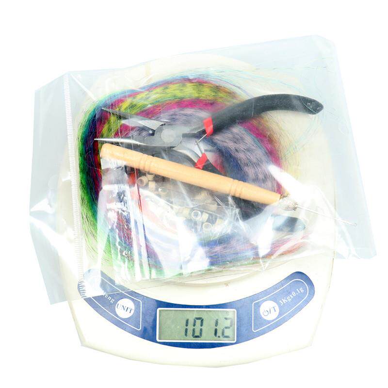 新款直销欧美亚马逊棒棒发羽毛发35根套装接发片彩色直发假发片现
