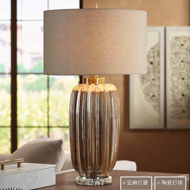 美式陶瓷台灯轻奢复古现代简约高级感卧室别墅客厅大号沙发装饰灯