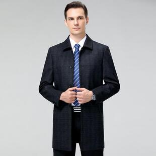 大衣男士 新羊款 韩版 WL夹克秋冬季 套绒外批 呢毛8142 羊毛呢中长款