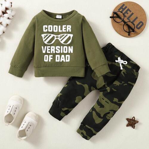P 46240 Kids Hoodie and Camo Pants 童装卫衣长裤