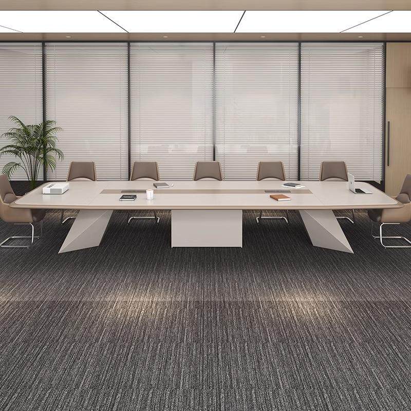 大型烤漆会议桌长桌简约现代 办公工作台会议室洽谈接待桌椅组合