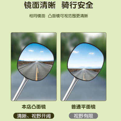 立马电动车后视镜通用大视野超广角高清装饰小配件配饰小型圆镜女