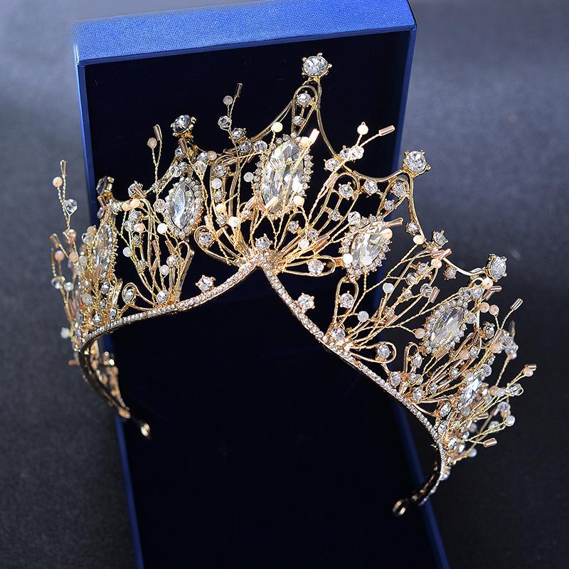 结婚头饰眼奢华大大气韩式王冠新娘欧式皇冠复古大马