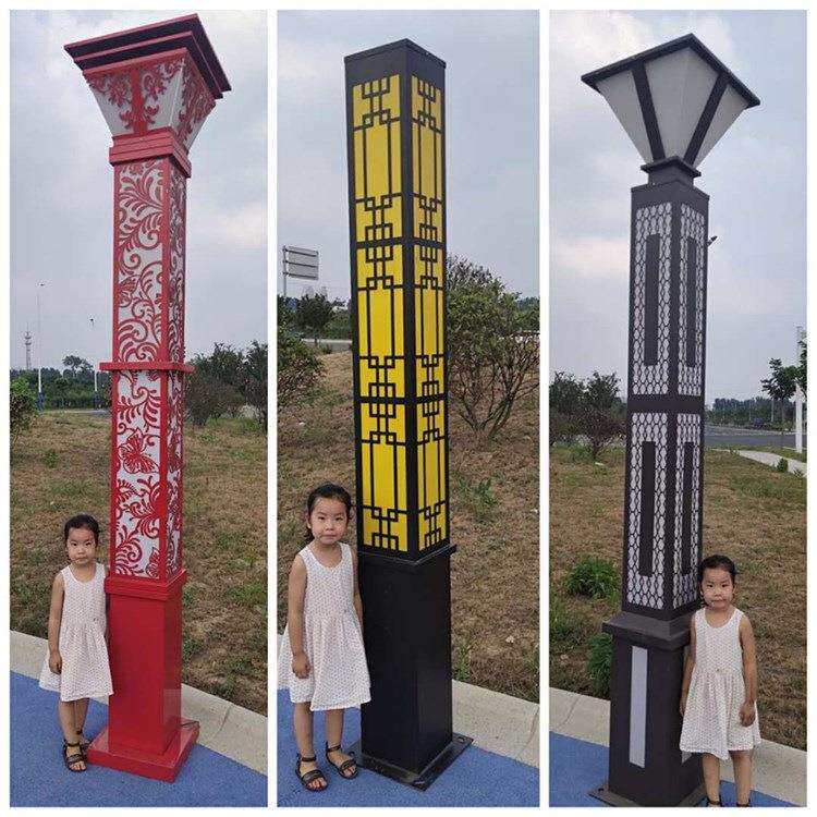 太阳能景观灯 户外广场小区庭院灯方灯LED园林别墅照明灯道路灯