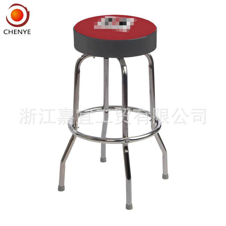 吧台轻家用高脚凳子前-台收银靠背椅现奢子代简约酒吧椅北欧铁椅