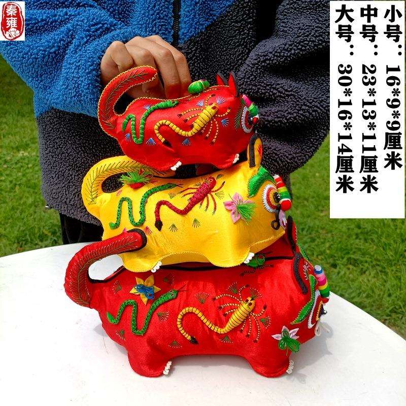 纯手工婴儿五毒布老虎民间工艺品老虎枕头小老虎宝宝玩具满月百天