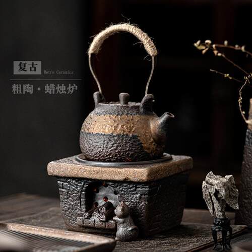 粗陶焙茶炉陶瓷烤茶炉醒茶器提香暖茶熏茶茶具单配件烘焙温茶炉