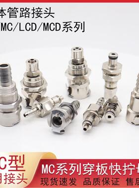 CPC型穿板快拧公母金属流体管路连接快速接头LCD16004 MCD1602