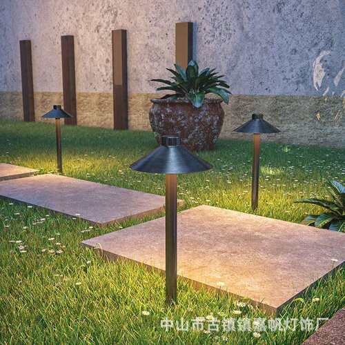 LED蘑菇草坪灯户外广场小区防水地插灯别墅庭院压铸铝材景观灯