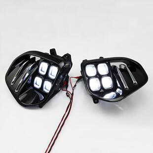 智跑日行灯适用于起亚KX5专用LED日间行车灯4眼高亮改装 雾灯总成