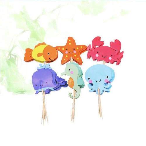 72 Pcs Fruit Picks Cake Decoration Cupcake Octopus Safe