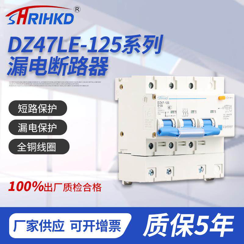 DZ47LE-125系列白/透明空气开关漏电断路器多规格小型漏电保护器