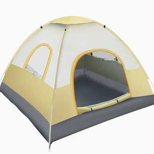 帐外防露营3抛速豪华野全自动开旅游 蚊人4户外野外加厚帐篷-双人
