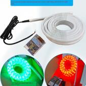 12V红绿灯条门条红绿双色灯条带感光八角形灯杆椭圆形灯杆带灯杆