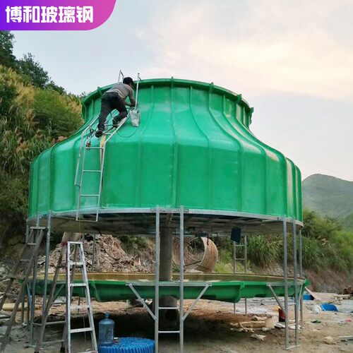 流玻璃塔钢OZP冷冷却塔 方型闭式冷却圆形逆式却塔水循环降温凉水