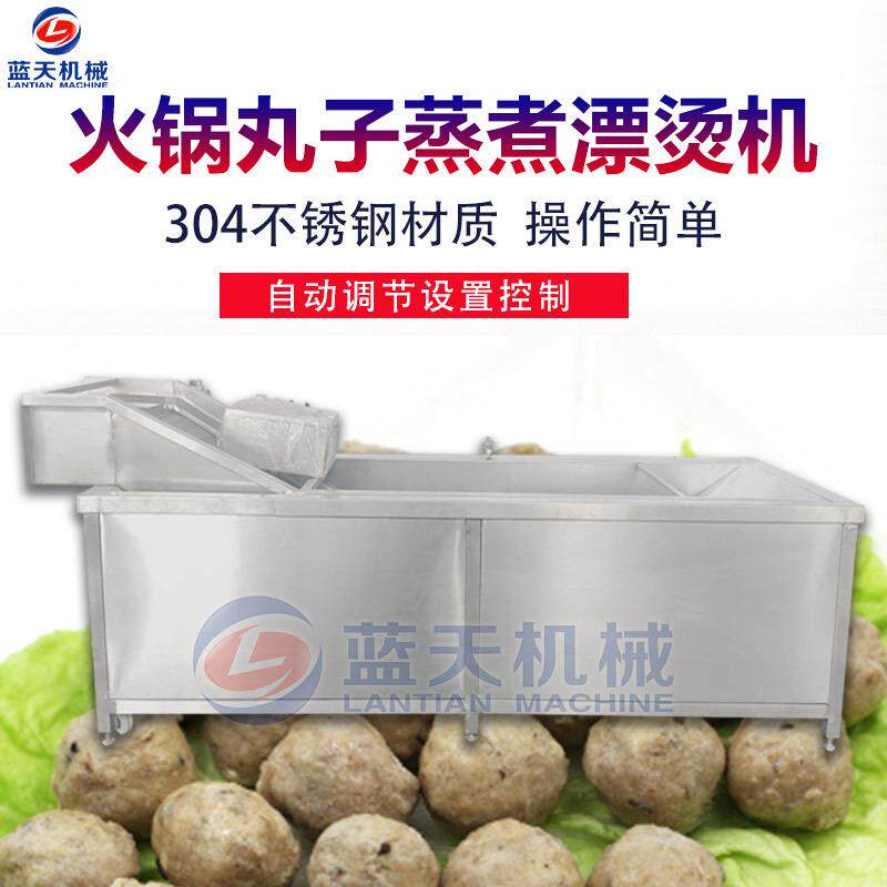多功能火锅丸子漂烫机 多功能肉丸子蒸煮机 猪肉丸预煮机杀菌设备