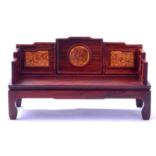 红木家具模型 微型家具木质摆件罗汉床批发直销 红酸枝微缩家具