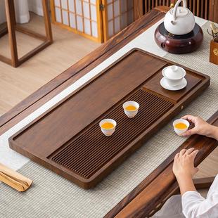 干泡小茶台整块高端办公室功夫茶具排水茶海 茶盘实木家用电木新款