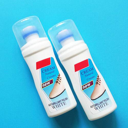 Shoe polish and cleaner, colorless white shoe whitener, whit