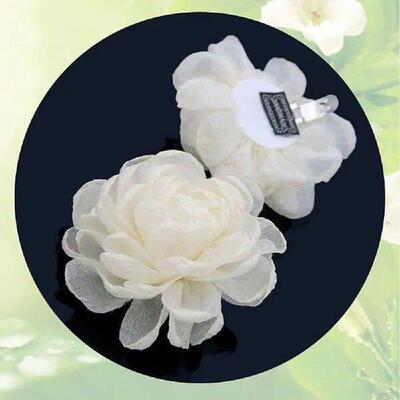 2pcs Flower Bride Wedding Shoe Bow Ribbon Clamp Shiny Clips