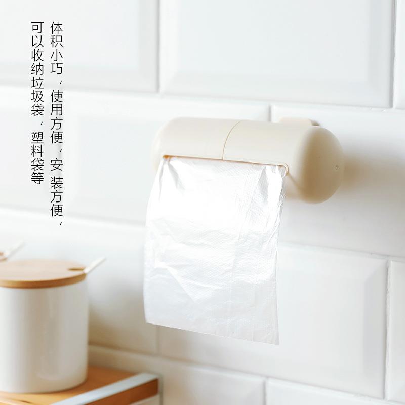 壁挂式垃圾袋整理收纳盒 厨房塑料袋抽取盒储物盒迷你小盒子