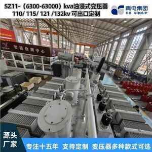 青电变压器厂 SZ20- 6300 25000 63000KVA/110kv油浸式主变压器