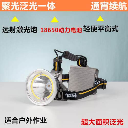 猎霸一号头灯强光超亮聚光泛光两用LED头戴式平衡式F12远射王
