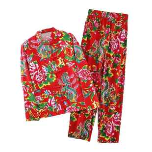 东北大布长袖 舞表服装 长裤 女士上衣外套演成人唐装 演花 套台装 正品