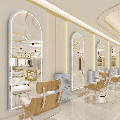 简约理店发镜台镜发廊专网红镜子带灯潮用挂墙单面美发al123店子