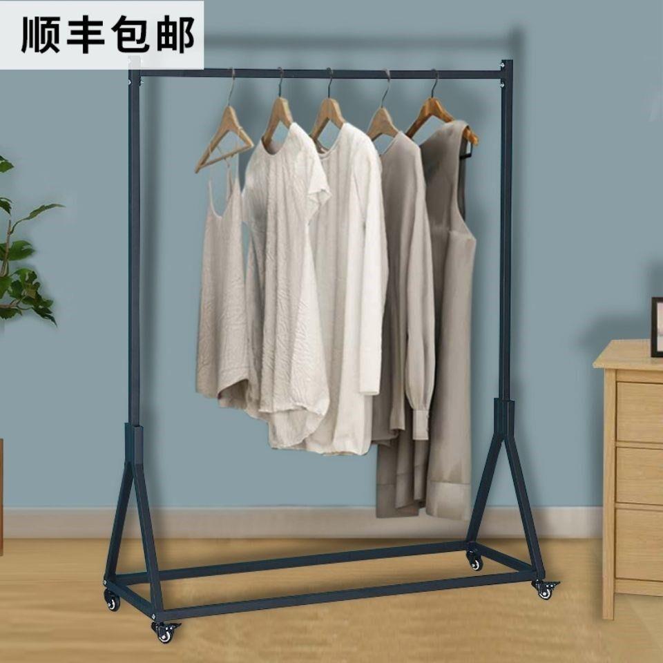 衣架落地上下双层摆摊衣服展示架两层挂衣架服装店双层展示架家用