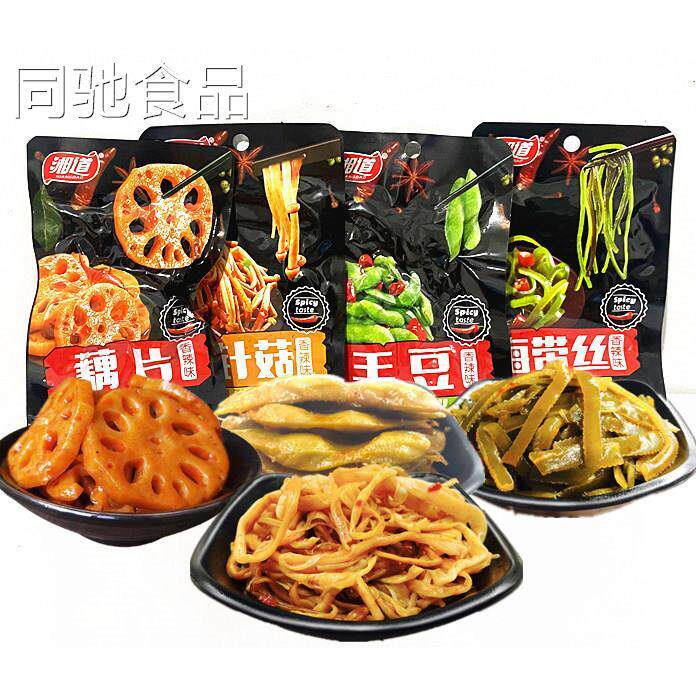 湘道香辣味藕片黑鸭味莲藕小包装麻辣海带金针菇辣味毛豆下饭菜