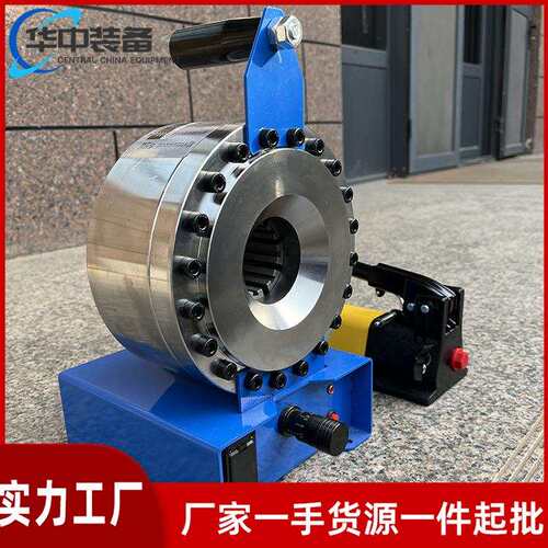 手动液压缩管机半自动操作高压钢管扣压机小型家用油管钢管缩管机