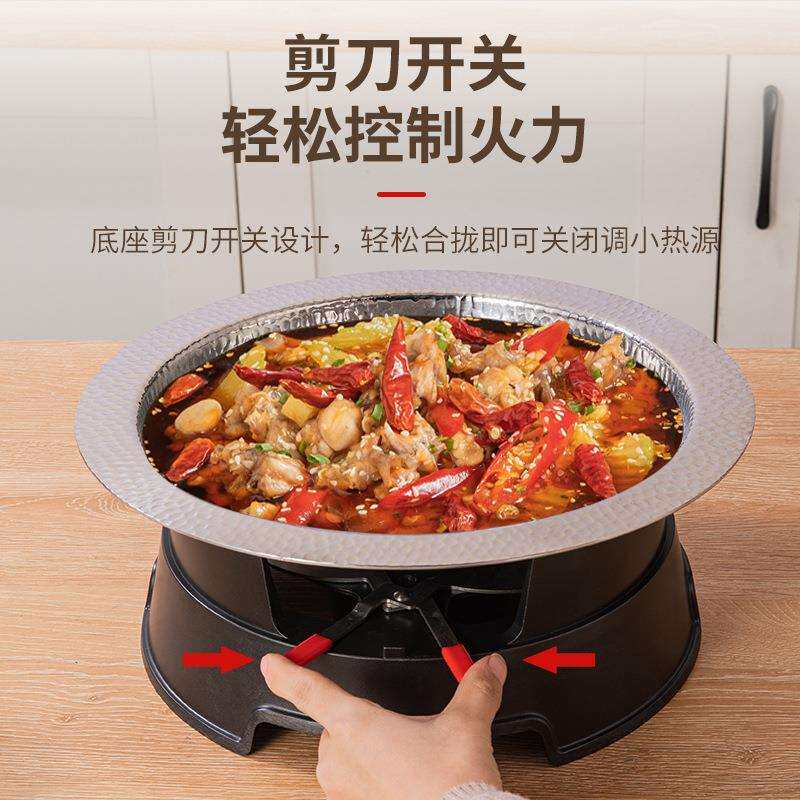 干锅锅仔牛蛙锅不锈钢肉蟹煲盆龙虾盘酒精炉加热不粘麻辣香锅锅具