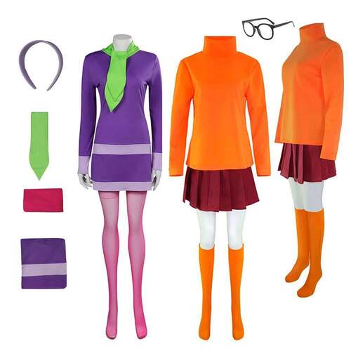 Daphne Blake Cosplay Costume Adult Female Girls Fantasia