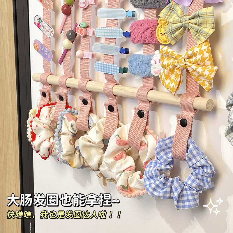 发夹收纳壁挂上墙神器发圈头绳宝宝首饰品门后儿童发卡抓夹子挂袋