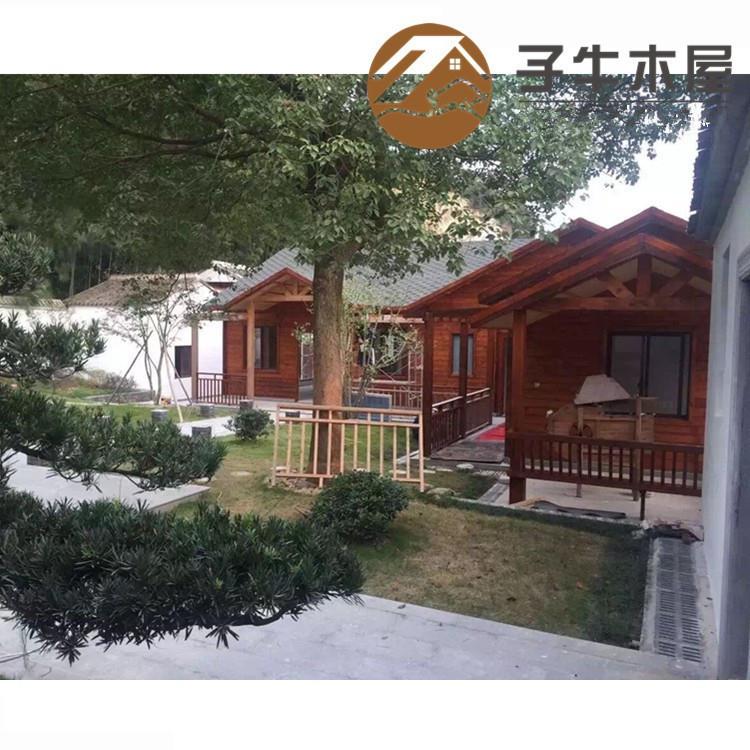 中式传统榫卯木结构大别墅 实木景区木房子仿古户外民宿农家乐