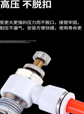 SL气动气管快速接头节流阀调速阀SL4/6/8/10/12/16可调M5/01/02