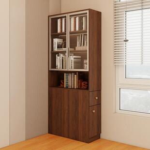 实木沙发边柜夹缝收纳柜侧面抽拉柜子转角窄柜书柜置物储物柜定制