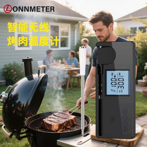 外贸智能蓝牙烤肉温度计户外家居报警烤炉烤箱厨房食物温度计