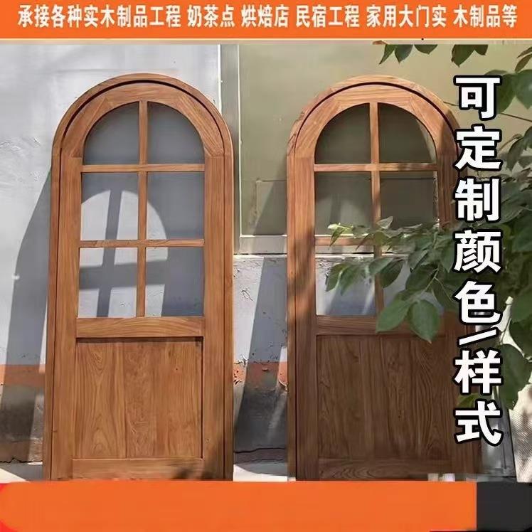 复古老榆木门窗民宿咖啡厅服装店复古门框田园风实木装饰木门框