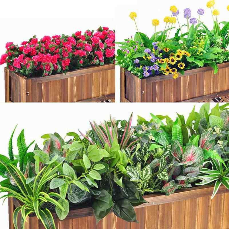 户外假花仿真花植物隔断装饰绿花组植qing-202合庭院槽箱花花池花